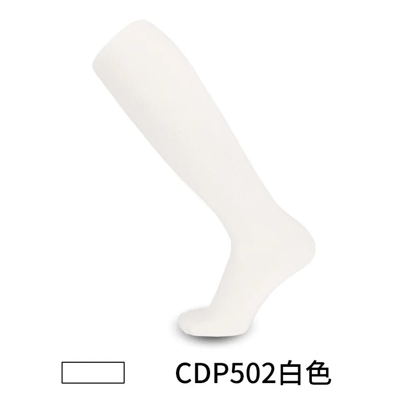 Solid Thin High Training Soccer Socks Men's Long Socks Children's Knee Socks