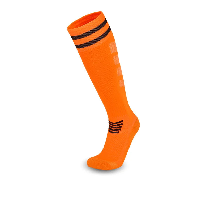 Soccer Socks for Kid Boys Girls 4-12 Years Athletic Football Baseball Children Youth Knee High Stripes Tube Socks