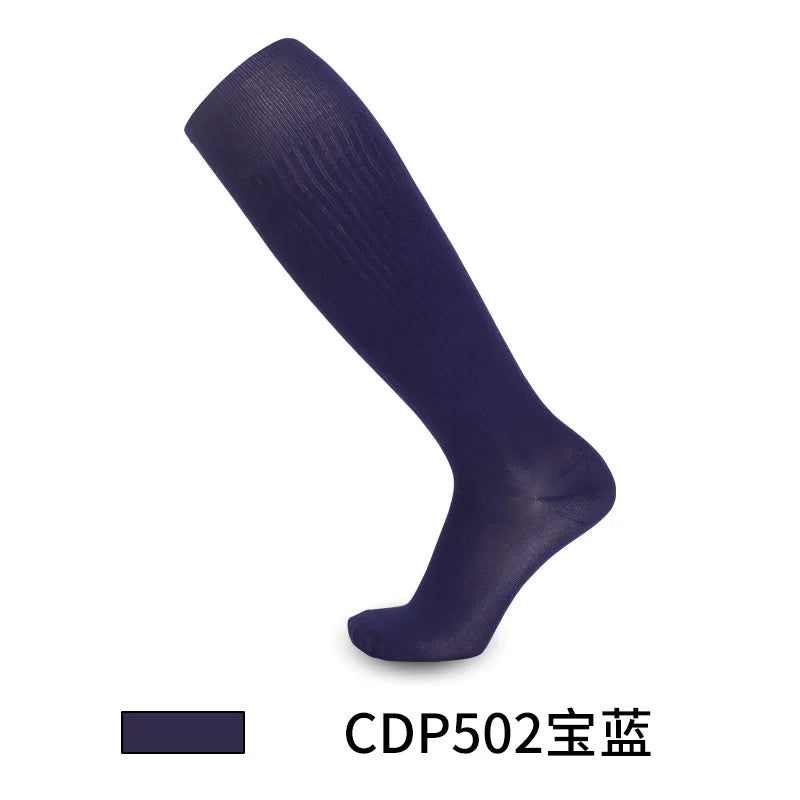 Solid Thin High Training Soccer Socks Men's Long Socks Children's Knee Socks