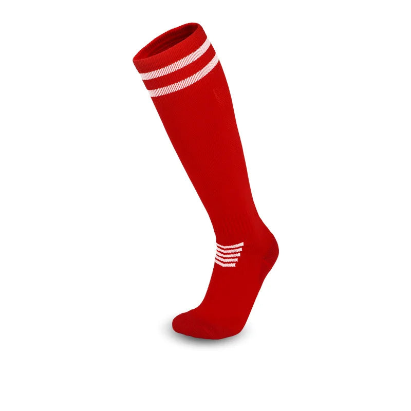 Soccer Socks for Kid Boys Girls 4-12 Years Athletic Football Baseball Children Youth Knee High Stripes Tube Socks