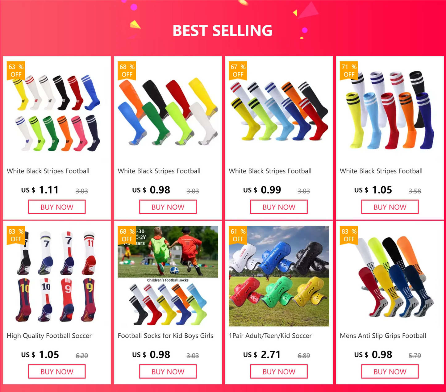 Soccer Socks for Kid Boys Girls 4-12 Years Athletic Football Baseball Children Youth Knee High Stripes Tube Socks