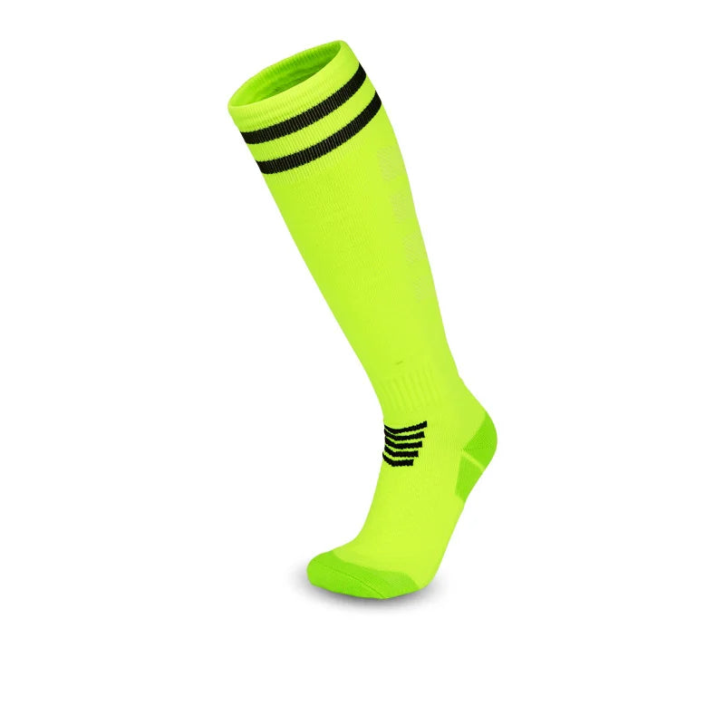 Soccer Socks for Kid Boys Girls 4-12 Years Athletic Football Baseball Children Youth Knee High Stripes Tube Socks