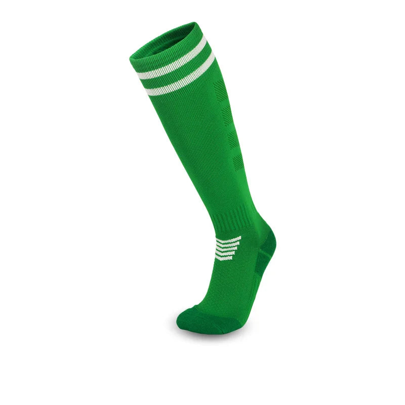 Soccer Socks for Kid Boys Girls 4-12 Years Athletic Football Baseball Children Youth Knee High Stripes Tube Socks