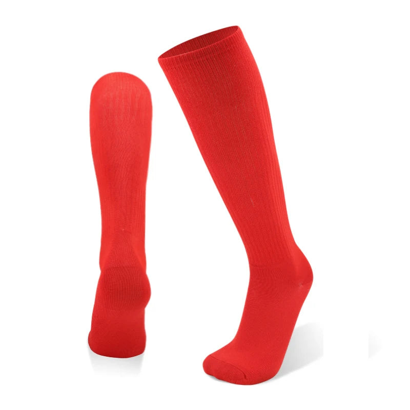 Solid Thin High Training Soccer Socks Men's Long Socks Children's Knee Socks