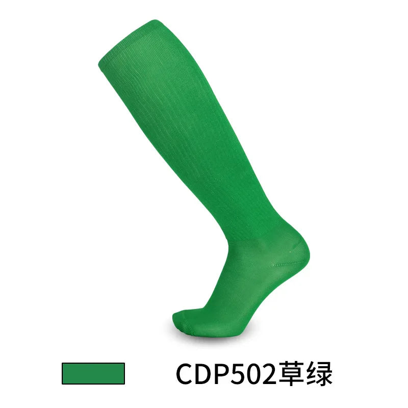 Solid Thin High Training Soccer Socks Men's Long Socks Children's Knee Socks