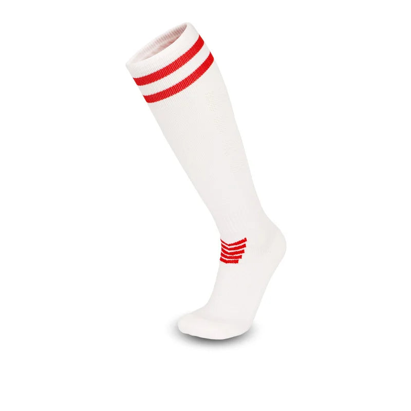 Soccer Socks for Kid Boys Girls 4-12 Years Athletic Football Baseball Children Youth Knee High Stripes Tube Socks