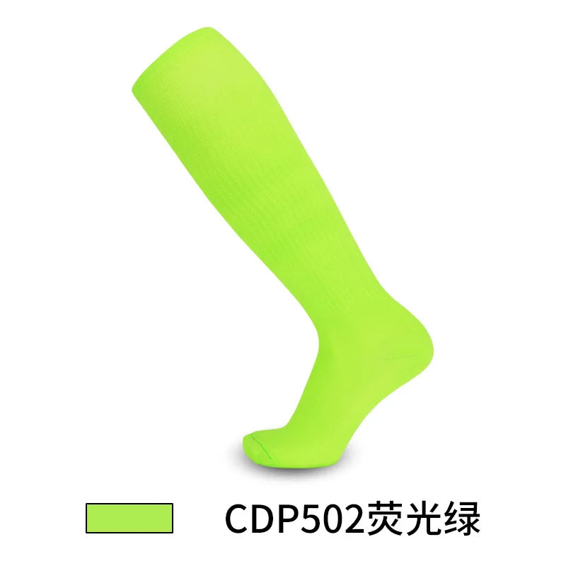 Solid Thin High Training Soccer Socks Men's Long Socks Children's Knee Socks