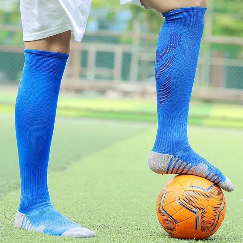 Soccer Socks for Kid Boys Girls 4-12 Years Athletic Football Baseball Children Youth Knee High Stripes Tube Socks
