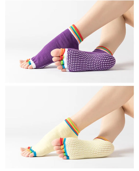 women-yoga-socks-non-slip-grips-cotton-pilates-socks-ladies-ballet-dance-sports-socks-for-yoga-fitness-workout-yoga-socks