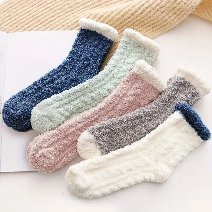 5p/ Thickened Coral Fleece Socks