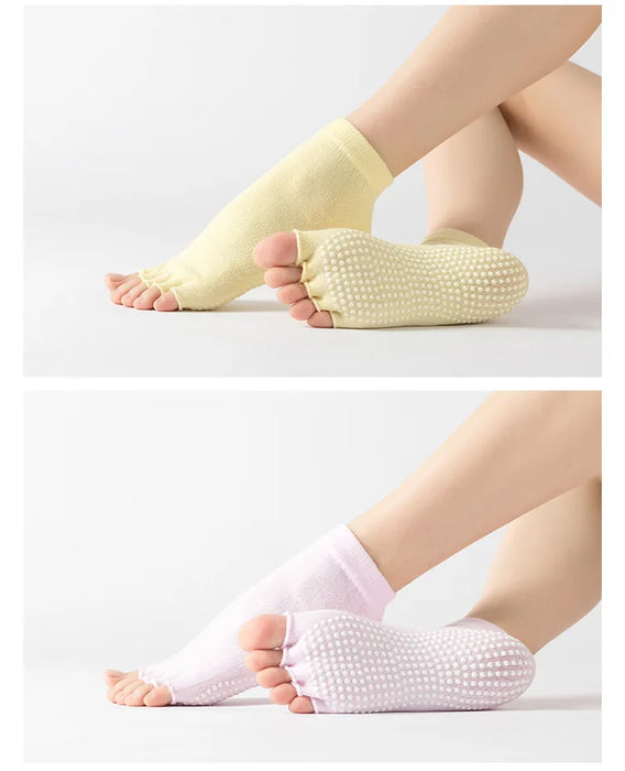 women-yoga-socks-non-slip-grips-cotton-pilates-socks-ladies-ballet-dance-sports-socks-for-yoga-fitness-workout-yoga-socks