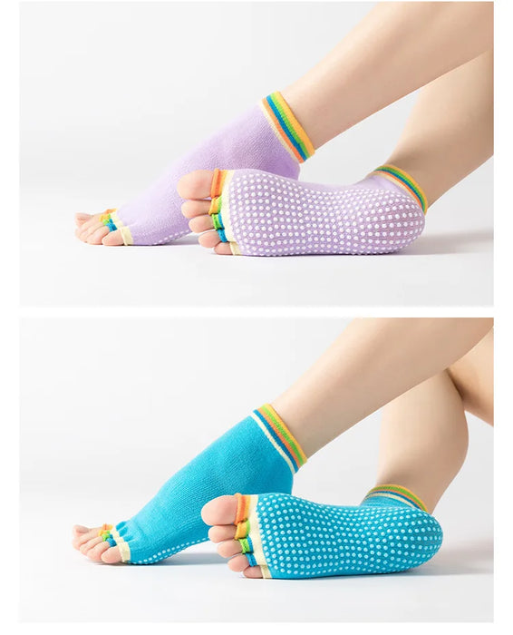 women-yoga-socks-non-slip-grips-cotton-pilates-socks-ladies-ballet-dance-sports-socks-for-yoga-fitness-workout-yoga-socks