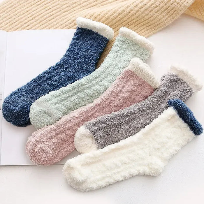 5p/ Thickened Coral Fleece Socks