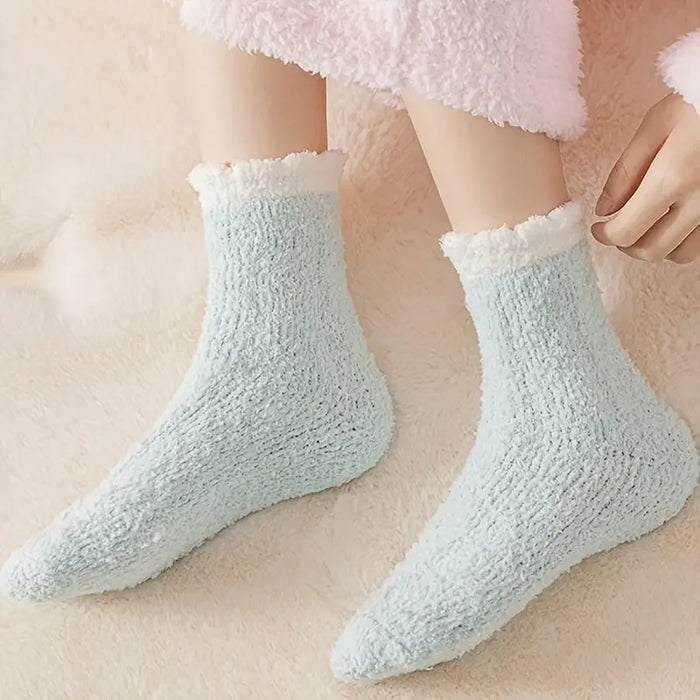 5p/ Thickened Coral Fleece Socks