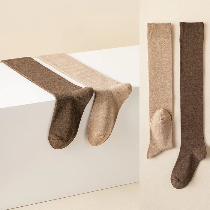 salina-womens-socks-cotton-tube-over-the-knee-winter-spring-new-year-solid-color-fashion-personality-leisure-sports-comfortable