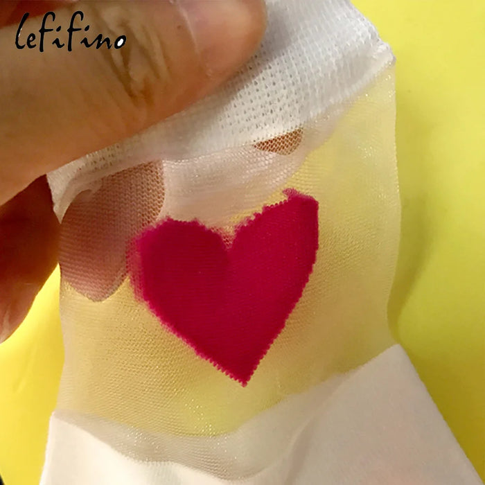 Summer Cute Love Transparent Women Socks