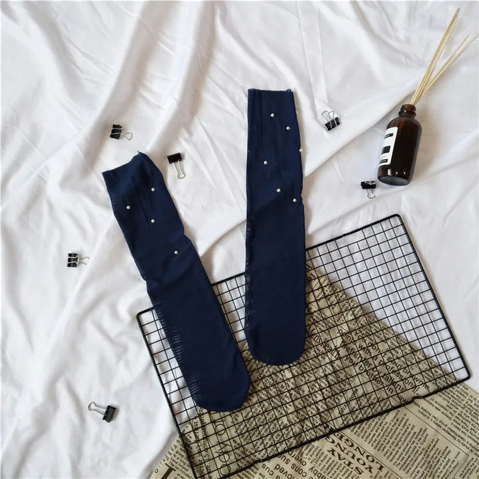 Mesh Pearls Women Socks