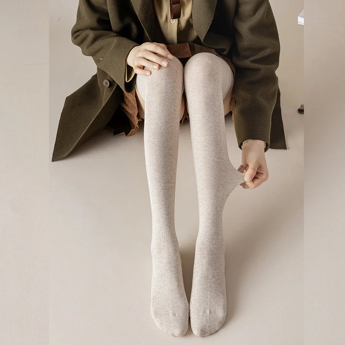salina-womens-socks-cotton-tube-over-the-knee-winter-spring-new-year-solid-color-fashion-personality-leisure-sports-comfortable