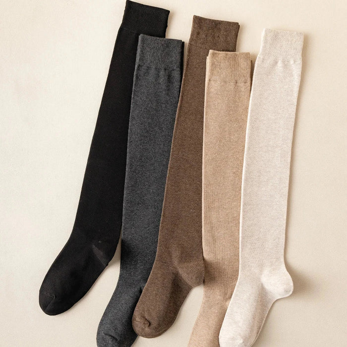 salina-womens-socks-cotton-tube-over-the-knee-winter-spring-new-year-solid-color-fashion-personality-leisure-sports-comfortable