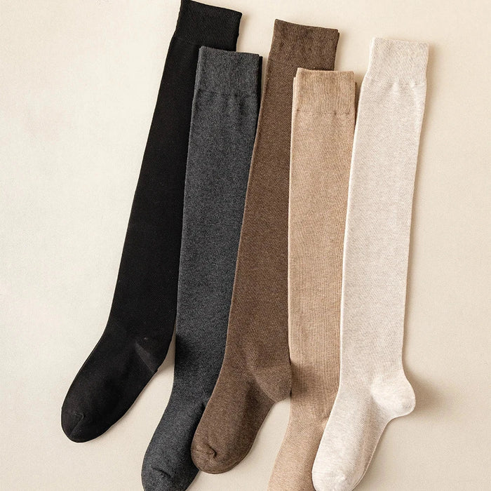 salina-womens-socks-cotton-tube-over-the-knee-winter-spring-new-year-solid-color-fashion-personality-leisure-sports-comfortable
