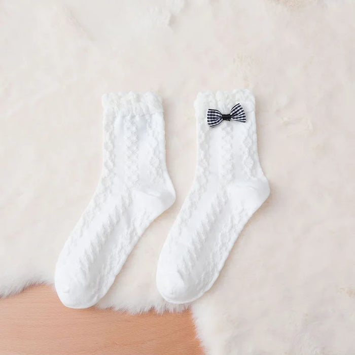 Frilly Ruffle  Bowknot Lace Sock