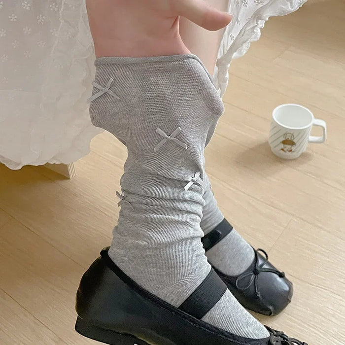 1/2 pairs  Japanese Style Bandage Bowknot Sock