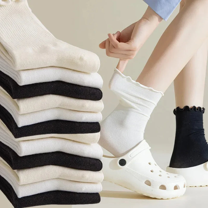 fashion-new-ruffle-socks-for-women-mid-crew-middles-tube-ankle-high-breathable-cotton-socks-black-white-beige-female-cute-sock