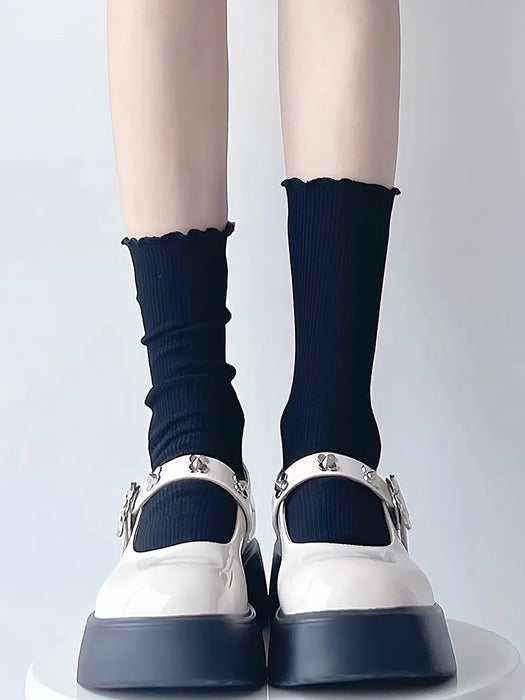 fashion-new-ruffle-socks-for-women-mid-crew-middles-tube-ankle-high-breathable-cotton-socks-black-white-beige-female-cute-sock