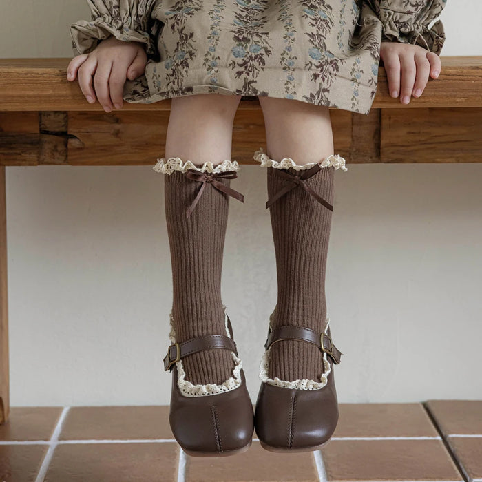 Soft Cotton Lace Stuff Princess Ruffle kids Socks