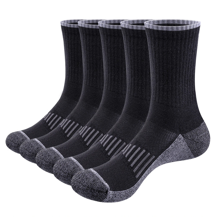 5P/ Cycling Sports Socks Cotton Cushioned Work Boot Crew Socks