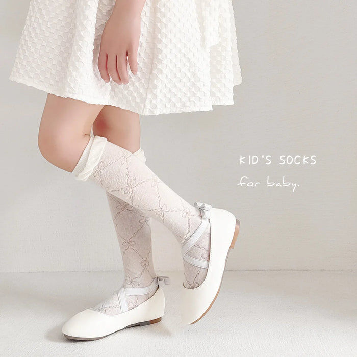 3 Pairs/bag Fancy Lace Socks Girls Summer Long Socks