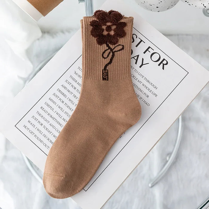 3 Pairs Women's  Cartoon Cotton Sock Sets