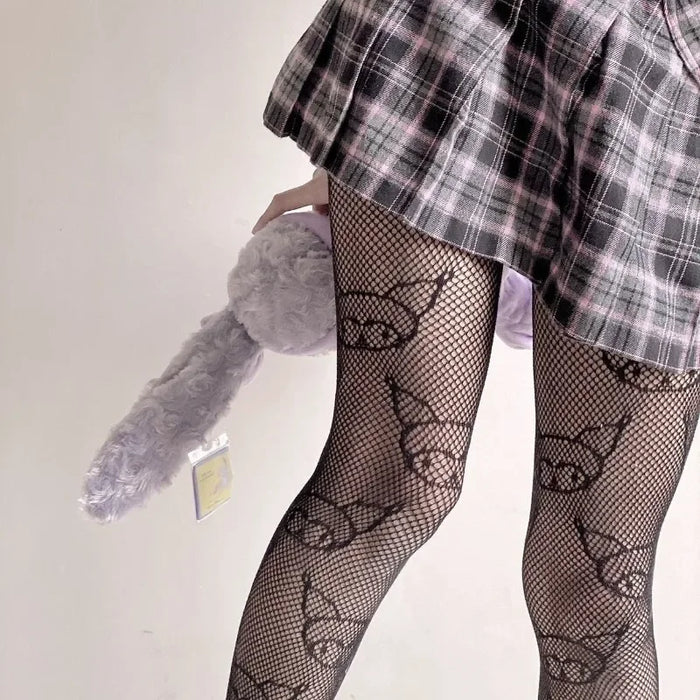 Hello Kitty Black/ White Silk Stocking Socks