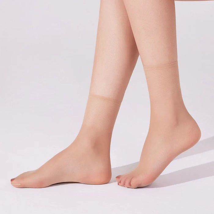10/30/50 Pairs Solid Ultra-thin, Soft & Breathable Sheer Invisible Socks
