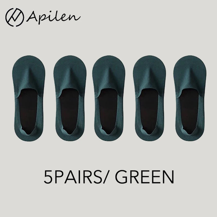 5P/ Men Non Slip Invisible Socks