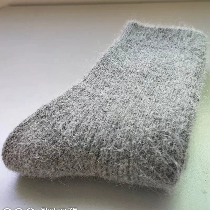 Thickened With Wool Warm Rabbit Hair Socks  Cashmere Stockings