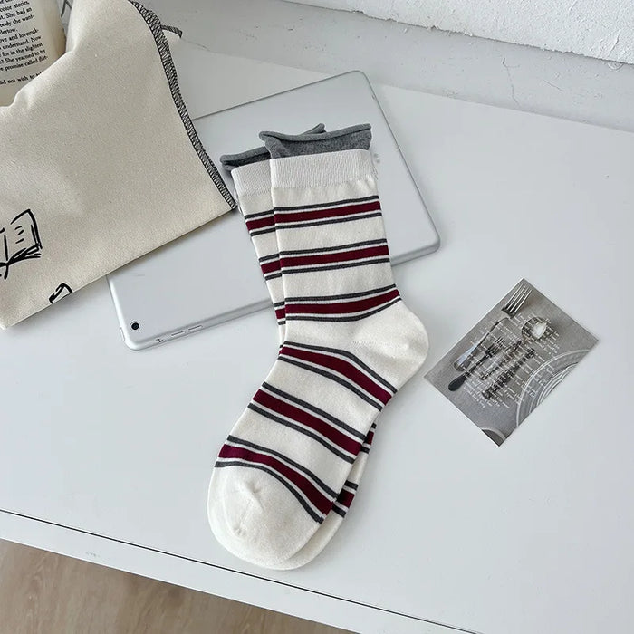 Various Stylish Cotton Medium Tube Design Socks