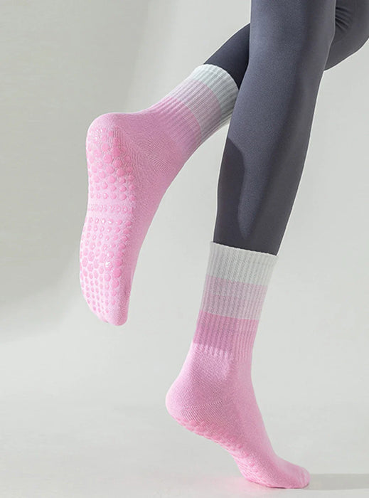 yoga-socks-womens-pilates-cotton-non-slip-silicone-indoor-fitness-dance-color-gradient-sports-socks