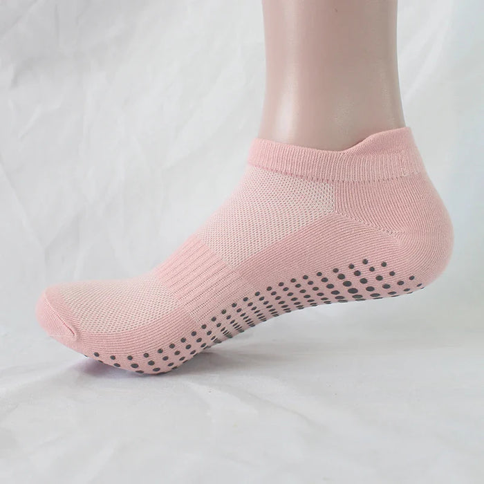 women-yoga-socks-sports-anti-slip-silicone-fitness-professional-training-running-pilates-protecting-heel-ear-short-socks-cotton