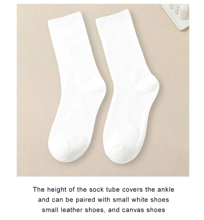 Women Solid Color Socks
