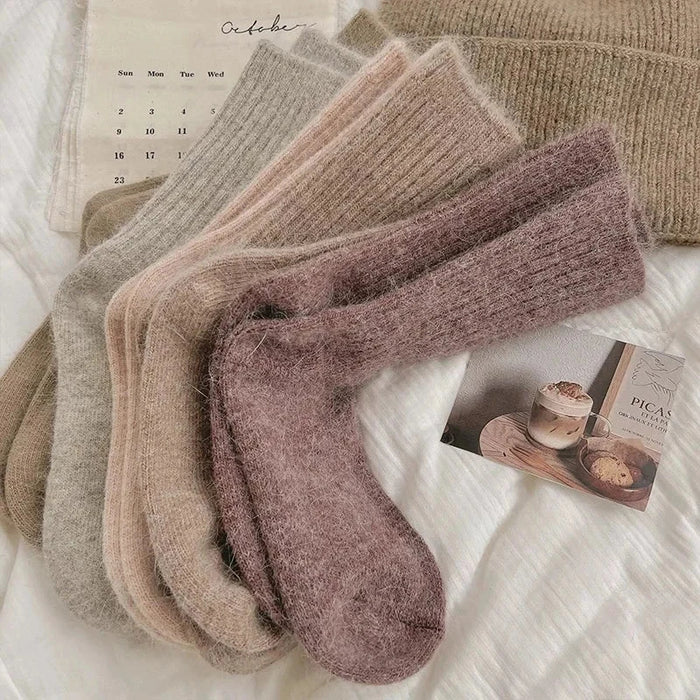 3-6-pairs-of-womens-winter-mid-tube-socks-plus-velvet-thick-warm-socks-soft-solid-color-japanese-style-long-socks