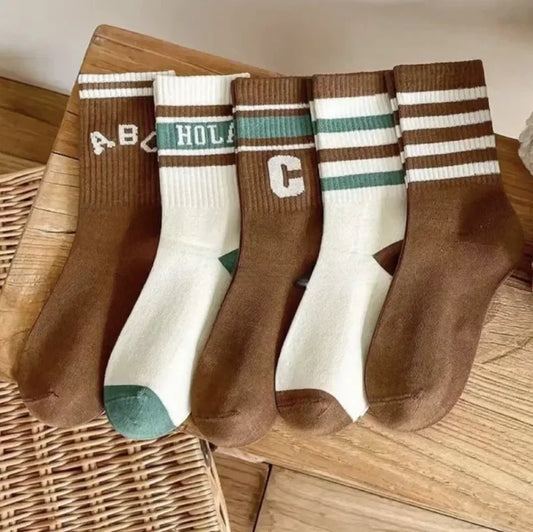 5 Pair/set Sporty Autumn Kids Boy Girl Sock