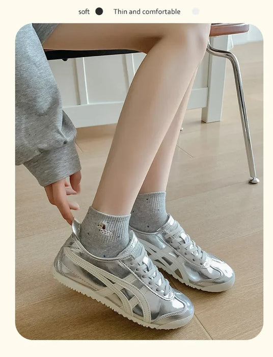 womens-socks-cartoon-dog-embroidery-short-socks-spring-summer-thin-cute-cotton-socks-boneless-sweat-absorbing-wave-point-socks