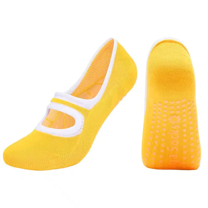 Multi Colored Plus Size Women's Yoga Socks