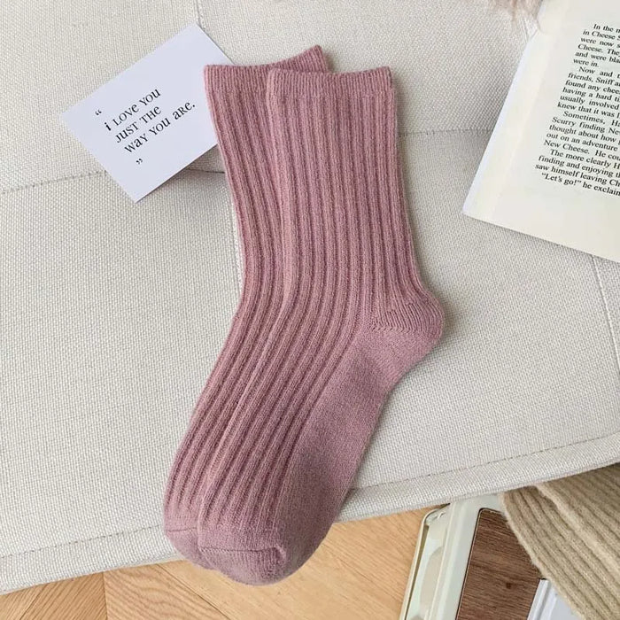 New Winter Fashion Solid Colour Socks