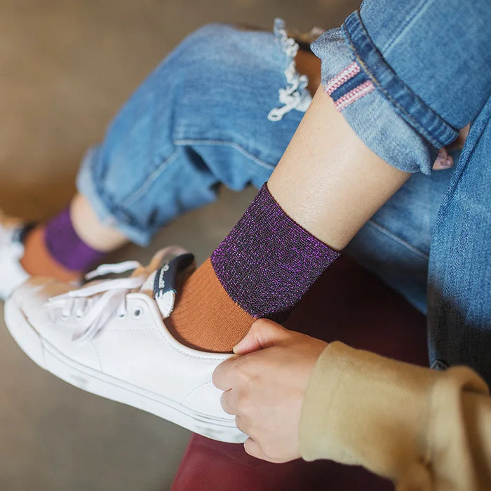 Gold and Silver Silk Bright Silk Series  Socks
