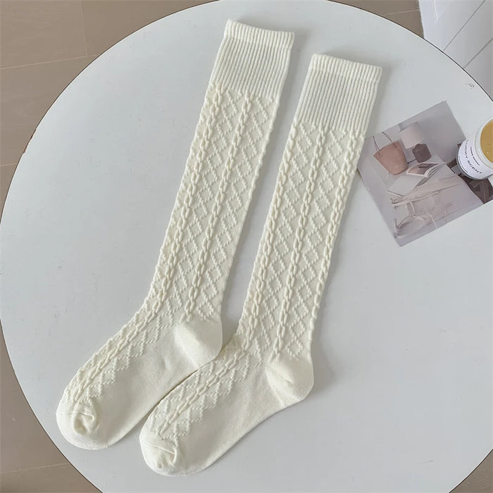 Retro Women Stockings High Quality Japanese Style Knee High Socks