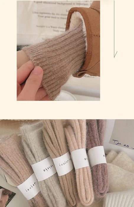 Winter Socks Women Cashmere Wool Thicken Warm Women Socks