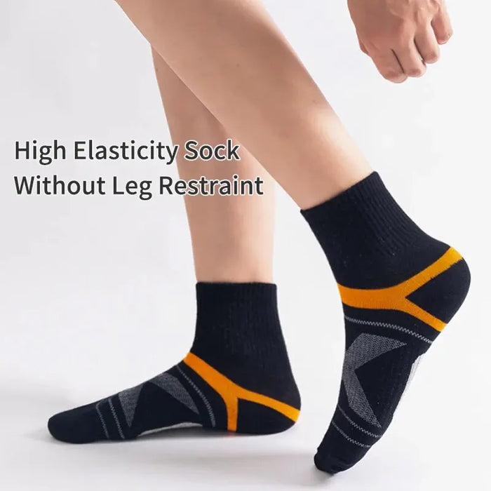 5 Pairs of  Outdoor Cycling Running Cotton Mid-calf Socks