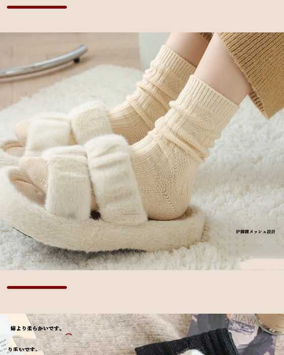 Warm Velvet Cashmere Wool Diamond Winter Socks